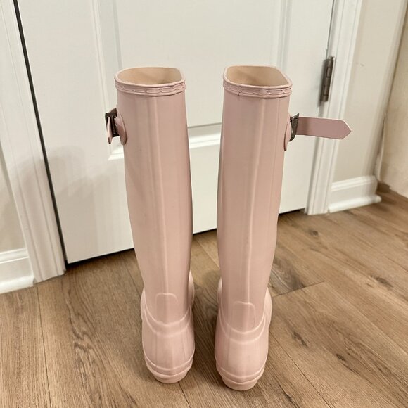 HUNTER Original Tall Rain Boot in Light Natural Size US 8 - Picture 6 of 9